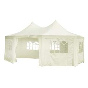 Carpa Octogonal Color Crema de 19.7'x14.4'x11.5' para Bodas y Eventos - Product Image 1