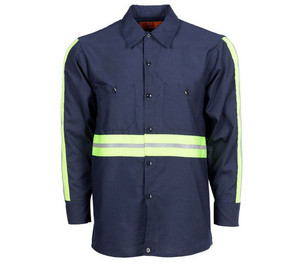 Cotton Reflective Safety Uniform Plus Size High Quality Good Visibility Mechanical Work Wear Long Sleeve Anti-Bacterial Oeko-<b>Tex</b> - Product Image 5
