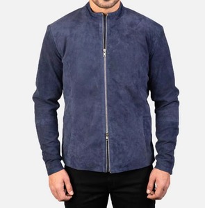 <b>Men's</b> Street Style Outerwear Suede <b>Jacket</b> Front Logo Lightweight Breathable Custom Zip-up Windbreaker Coat Wholesale Price - Product Image 1