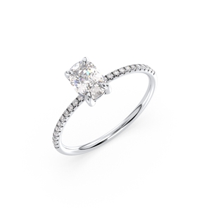 REYES IGI Certified HPHT CVD Lab Grown Diamond Engagement Ring For Women 14K Solid White Gold Wedding Proposal Gift Rings - Product Image 1