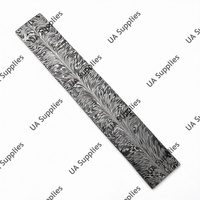 UA Supplies Couteau de survie professionnel forgé à la main en acier Damas à lame pleine, de haute qualité, pour la vente en gros, DIY, OEM/ODM, avec manche en mosaïque motif plume de palmier