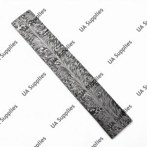 Acier Damas forgé à la main, qualité supérieure, vente en gros, DIY OEM/ODM, manche pleine longueur, motif mosaïque Damas Plume de Palmier - Product Image 2