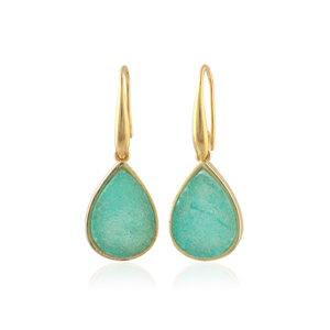 Pendientes clásicos de circonita verde pera, joyería de moda para mujer, pendientes llamativos para fiesta, regalo para ella, pendientes con gemas - Product Image 1