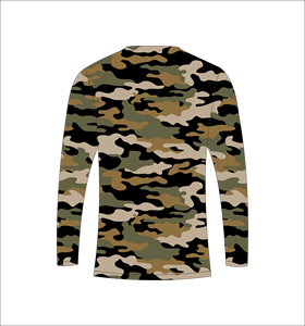 T-shirt de performance à manches longues camouflage désert, extensible, léger, pour entraînement sportif - Product Image 6