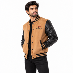 Ropa de abrigo de temporada de alta calidad con chaquetas varsity para hombre, con forro suave y estilo moderno para uso diario. - Product Image 3