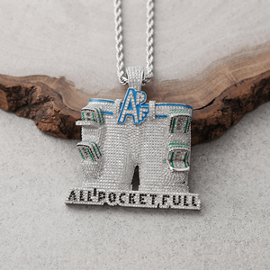 Collier pendentif personnalisé Hip Hop « All Pocket Full » en argent 925, entièrement serti de moissanite VVS - Product Image 6
