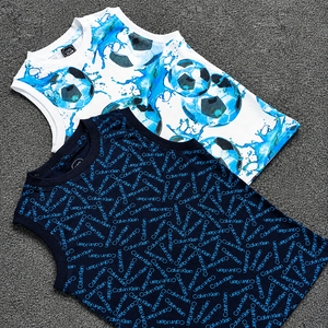 Débardeurs imprimés pour enfants, design OEM, 100% coton tricoté, respirant, séchage rapide, style décontracté intelligent, vêtements d'été, fabricant OEM/ODM - Product Image 6