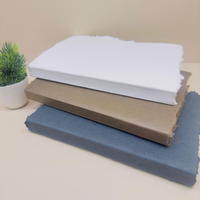 Cuaderno de Papel Hecho a Mano con Borde Decorativo, Cuaderno de Bocetos para Artistas, Álbum de Recortes, Cuaderno en Blanco Vintage para Arte, Manualidades, Dibujo y Escritura