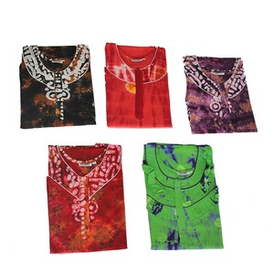 ชุดนอนลำลองผ้าฝ้ายแท้มีกระดุมตกแต่งลายดอกไม้ยาวถึงพื้นไซส์ XL - Product Image 3