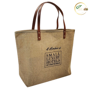 Eco Friendly Burlap Jute Shopper <b>Bag</b> for Organic Market and Retail Use - Product Image 2