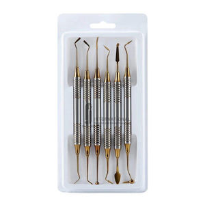 Juego de Instrumentos de Relleno Dental Manual de Resina Compuesta de Calidad Premium, Espátula de Relleno Dental con Revestimiento de Titanio y Agarre Ergonómico - Product Image 1