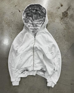 Sweat-shirts à capuche réversibles pour hommes avec impression personnalisée, épaules tombantes, haute qualité, noirs, zippés - Product Image 1