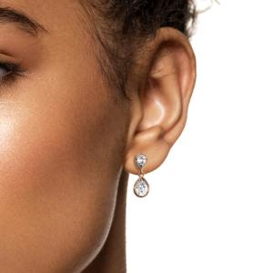 Boucles d'oreilles clous en diamant de laboratoire taille poire, or massif 14 carats, certifiées IGI, plaqué rhodium, style minimaliste, cadeau pour anniversaire de mariage ou pour maman - Product Image 6