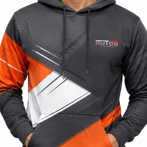 Men Custom Sublimation <b>Hoodie</b> <b>Lightweight</b> Performance Fabric Breathable Construction Full Print Design Comfortable Athletic Fit - Product Image 5