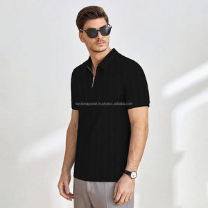 Nardon Apparel - Polo de Cuello Alto con Cierre de Cremallera, Estilo Clásico, 100% Cachemira Pura, Manga Corta - Product Image 3