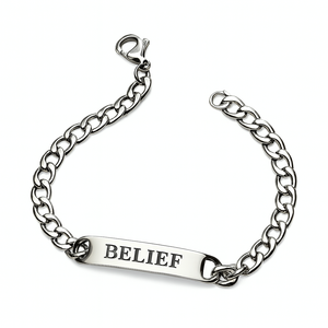 Pulsera de acero inoxidable grabable a láser con nombre personalizado, en blanco, para grabado a granel. - Product Image 1