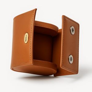 WRIZA Oval Handcrafted Genuine Leather <b>Watch</b> Roll <b>Case</b> | Premium Travel Organizer Eco-Friendly Durable Soft Suede Lining Water - Product Image 4