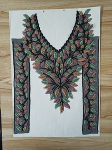 Honey Lace Beautiful Embroidered <b>Sew</b>-<b>On</b> <b>Patches</b> Neck Collar Net Fabric Sequin Women's Saree Blouse Gown Kurti Home Textiles - Product Image 4