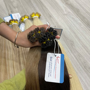 Extensiones de Cabello Ondulado con Punta Plana 2025 de Gran Venta al por Mayor, Extensiones de Cabello Humano con Punta Plana de Vietnam, Cabello Ruso Ondulado con Queratina - Product Image 5