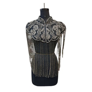 2026 Beaded <b>Sequins</b> Cape 100% Cotton <b>Fabric</b> Best Price From India - Product Image 1