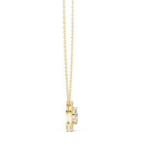 จี้เพชรทรงลูกแพร์เพาะเลี้ยงในห้องปฏิบัติการ ทองคำแท้ 14K 18K สร้อยคอแบบเปิด Halo DEF VVS น้ำหนักรวม 2.05 กะรัต รับรองโดย IGI เครื่องประดับหรูหรา ดีไซน์ ODM - Product Image 5