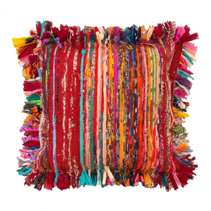 Housses de coussin en soie tissée à la main 100% soie de sari, qualité export, vente en gros OEM, marque privée, pour les acheteurs mondiaux de décoration intérieure et les jeunes filles - Product Image 1