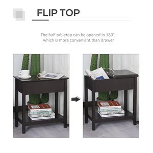 Tavolino da Caffè Robusto ed Ecologico con Coperchio Ribaltabile, Cerniera e Ripiano Inferiore per Soggiorno - Product Image 4