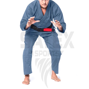 Conjuntos de Uniformes de Judo Profesionales Unisex de Poliéster/Algodón, Personalizados, de Secado Rápido, Transpirables, para Entrenamiento de Artes Marciales y Grappling - Product Image 4