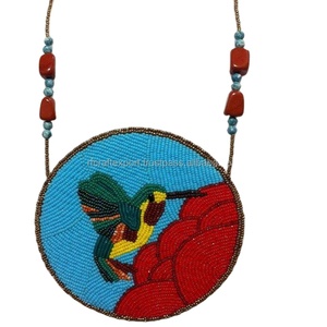 Collar de colibrí chapado en oro de alta calidad, cuentas de semillas con forma geométrica, estilo romántico Unisex para aniversarios - Product Image 1