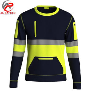 Sweat-shirt à col rond réfléchissant haute visibilité pour hommes et femmes, en polaire, prix abordable, vente en gros, hiver 2026 - Product Image 2