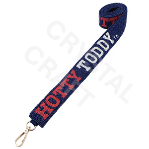 Fashion Beaded Hook Vintage Webbing Belt <b>Strap</b> Elastic Adjustable Blue Raised Text Eco-Friendly Handbag Accessories - Product Image 4