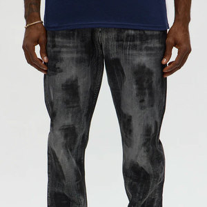 Pantalones Vaqueros de Mezclilla para Hombre, Corte Slim Fit, Largos, Cómodos, de Color Sólido, con Bolsillos, Venta al Por Mayor, Personalizados, a la Moda - Product Image 1