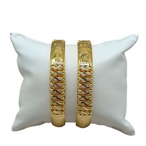 22K Solid Gold <b>Bangle</b> <b>Set</b> for Women Traditional Indian Gold Kada Pair Elegant Handcrafted Yellow Gold Bracelets - Product Image 2