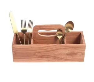 High on Demand Tough Quality Cutlery Holder in Acacia Wood Premium Quality Customized Finished Used for Homes and Hotels caddy - Product Image 1