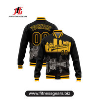 Veste universitaire personnalisée pour homme, rouge et noir, impression par sublimation, vêtement d'hiver décontracté, respirant, col montant chauffant, broderie, polyester