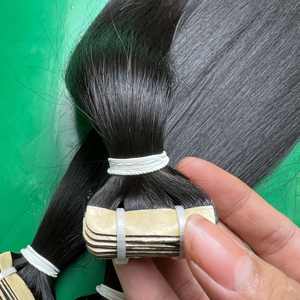 Extensiones de Cabello Adhesivas de Cabello Humano Liso de Calidad Premium, Doble Trama, Virgen Remy Indio, de Gran Venta para Realces de Belleza - Product Image 2