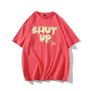 Camiseta de Cuello Redondo para Hombre, de Alta Calidad, Transpirable, de Poliéster/Algodón, con Estampado Puff, Ropa Urbana, Logotipo Personalizado, Suministro Directo de Fábrica - Product Image 1