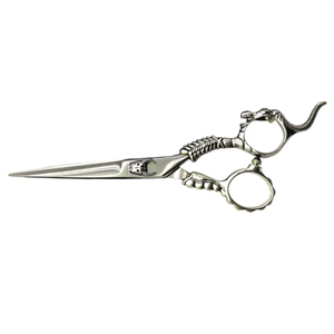 Ciseaux de coiffure professionnels avec manche fantaisie Dragon, nouveaux, droits, tranchants, en acier inoxydable, légers, pour droitiers, avec support de doigt fixe - Product Image 2