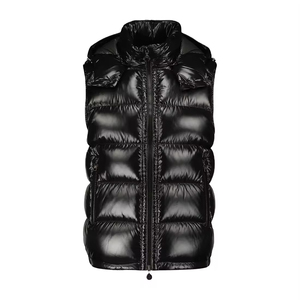 Men Hooded Puffer Vest Custom Windproof Quilted Thermal Reflective Lining <b>Gilet</b> - Product Image 5