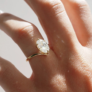 2 Ct Oval Cut IGI Certified Lab Grown Diamond Solitaire Minimalist Engagement Wedding Anniversary Gift Ring 14k Yellow Gold - Product Image 3