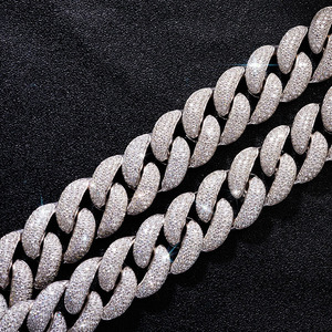 New Style White <b>Silver</b> Plated 925 <b>Silver</b> Custom <b>Name</b> Clasp Tennis <b>Bracelet</b> Big Chain Men's Bangle VVS Moissanite Brilliant Cut - Product Image 5