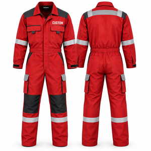 Custom <b>Mens</b> Industrial Workwear Coveralls Cotton Utility Jumpsuit Long Sleeve Factory Worker Mechanic Safety Uniform <b>Overalls</b> - Product Image 1