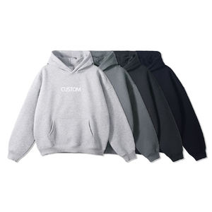 Sweat à capuche oversize pour homme en molleton de coton premium, coupe décontractée, poche kangourou, style streetwear décontracté, haut pour tous les jours - Product Image 3
