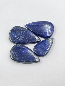Lot de 10 cabochons en pierre précieuse naturelle Lapis Lazuli, forme poire, 92g, vente en gros, fournisseur en vrac de pierres précieuses pour les acheteurs chinois - Product Image 4