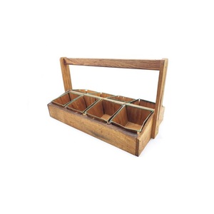 Artisan Sustainable Durable Handmade Wooden <b>Caddy</b> for Home Organization Dining Table <b>Kitchen</b> Counter Bathroom Storage Gift - Product Image 1