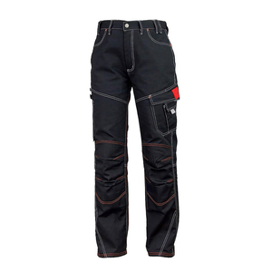 Pantalon de travail cargo unisexe haute visibilité en coton et élasthanne respirant, tendance 2026, avec caractéristiques réfléchissantes personnalisables - Product Image 4