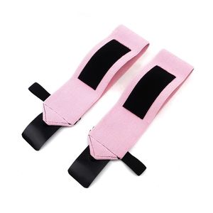 Bandes de compression élastiques unisexe roses pour poignets, soutien articulaire pour la musculation et le fitness, avec fermeture auto-agrippante robuste - Product Image 2