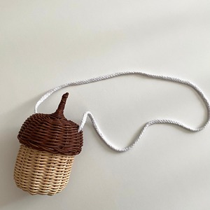 Sacs à main fantaisie pour enfants, best-seller, paniers de rangement en rotin en forme de gland, prix fabricant, paniers à jouets pour bébés - Product Image 4