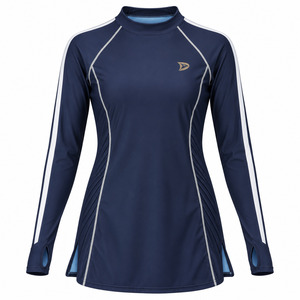 Camiseta de Natación Musulmana de Secado Rápido con Cuello Alto, Manga Larga y Protección UV - Product Image 1