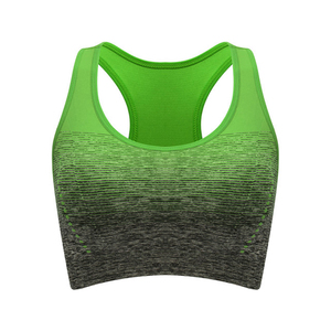 Sujetador deportivo degradado de secado rápido para entrenamiento, gimnasio, fitness, sujetador deportivo con espalda cruzada para mujer, diseño sin costuras, sujetador transpirable - Product Image 4